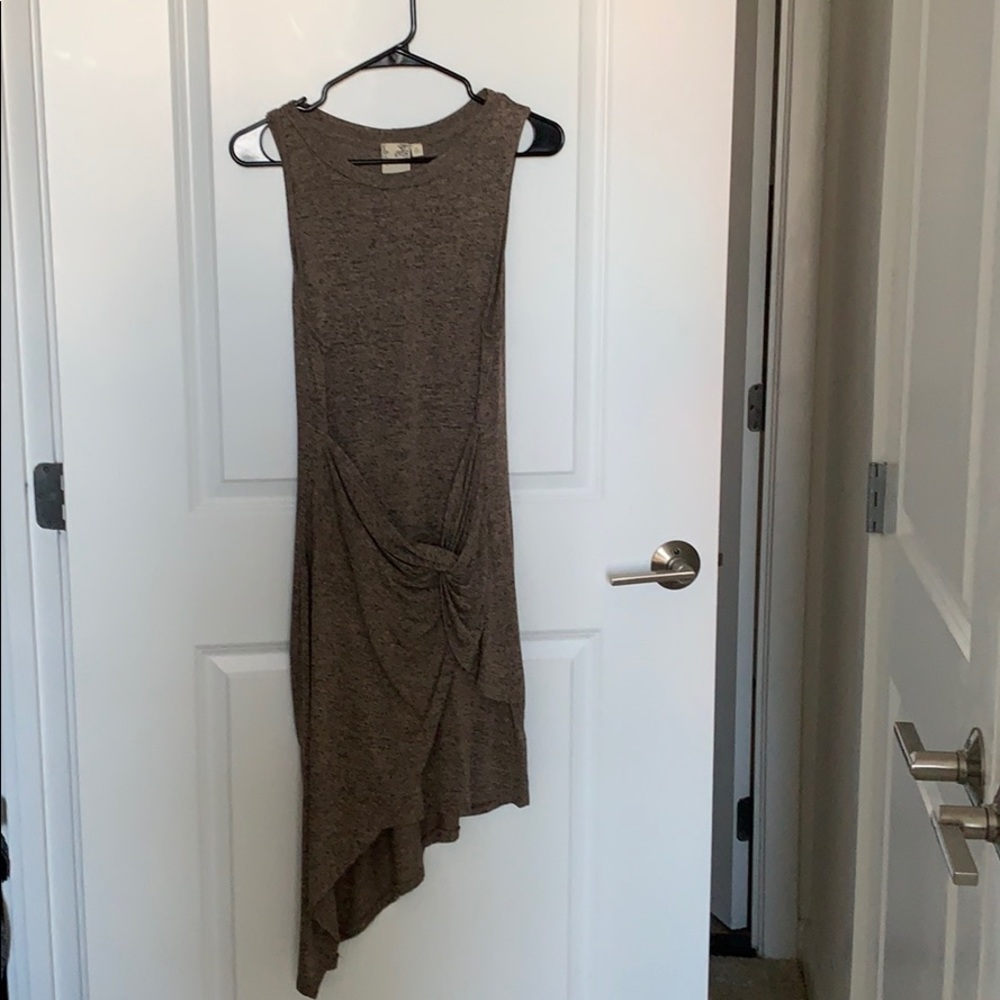 Heather brown sleeveless dress.